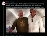 Epstein in an IDF shirt