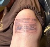 Vaxxie Cattle COVID-19 Vaccination Record Card Tattoo IMG_5149