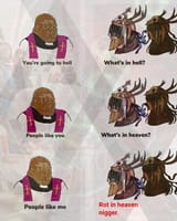 Go to Heaven. Blacks are there. A jew is in charge. Leave.