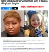 Black Woman Ariel Robinson &#039;Worst Cooks in America&#039; winner found guilty of abusing, killing White foster daughter Racist Hate Crime Child Abuse
