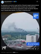 An explosion occurred at a gas facility of Russia’s largest soda producer in Bashkortostan 09-08-2025 Bashkir Soda Company, chemicals, explosives HD