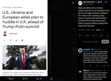 Representatives from Ukraine, Europe, and the US are heading to the UK to try to align positions ahead of the Trump-Putin meeting, Axios 09-08-2025