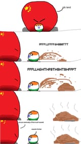 india ball is scared of what