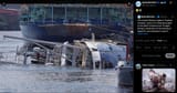 The newest Russian tugboat &#039;Kapitan Ushakov&#039; sank in St. Petersburg right by the Baltic Shipyard pier. It began listing 09-08-2025 August 8, PIC