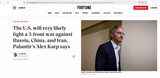 Palantir warmonger