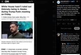 Zelensky will most likely be in Alaska during the Trump-Putin meeting, CNN reports. A White House official 10-08-2025 after the talks. CNN info unclear