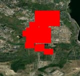 before you ask yes the red squares are where the satellite discovered fire