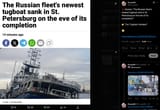 Prune602 09-08-2025 Russia, &#039;The Russian fleet&#039;s newest tugboat sank in St. Petersburg on the eve of its completion&#039; The &#039;Captain Ushakov&#039;