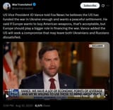 US Vice President JD Vance told Fox News he believes the US has funded the war in Ukraine enough and wants a peaceful settlement 10-08-2025 American weapons HD