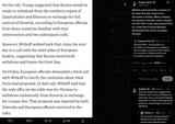 gbrew24 09-08-2025 Witkoff communicated a version of the deal that was much more favorable to Russia. When pressed, he seemed to double-down
