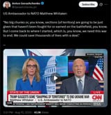 US Ambassador to NATO Matthew Whitaker 10-08-2025 &#039;No big chunks or, you know, sections [of territory] are going to be just given that haven&#039;t been fought for&#039; HD