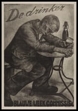 An_intoxicated_man_drinking_beer;_advertising_Blauwe_Week_Wellcome_L0048989