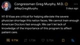 congressman wants h1b doctors