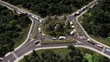 roundabout with slip lane