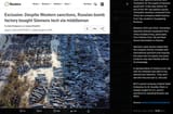 A Russian state-owned explosives manufacturer, Biysk Oleum Factory (BOZ), circumvented Western sanctions by purchasing equipment made by Germany&#039;s Siemens 11-08-2025 P