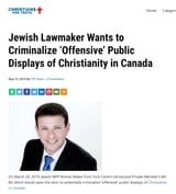 +Jews want to criminalise Christian public signs