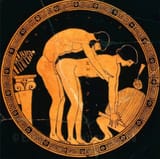 Homosexual Pagan Spartan art celebrating sex between two men