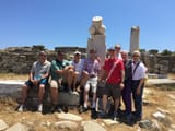 Group of Pagan men loving Pagan Penis Temple, Delos, Greece