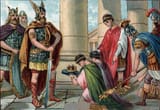 Unknown_Artist_-_Odoacre_(Odovacar_435-493)_chief_of_the_Herules_obliges_the_abdication_of_Romulu_-_(MeisterDrucke-925288)