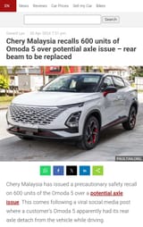 Omoda recall