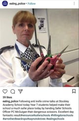 ealing bobbies seize unloicenced scissors