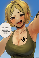 1girl, artist_usergore, outdoors, bust shot, s-3888237389