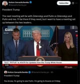 President Trump 11-08-2025 The next meeting will be with Zelenskyy and Putin or Zelenskyy and Putin and me. I&#039;ll be there if they need, but I want to HD
