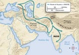 Route of Aryans, c. 1500 BC