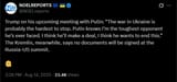 Trump on his upcoming meeting with Putin, &#039;The war in Ukraine is probably the hardest to stop. Putin knows I’m the toughest opponent&#039; 14-08-2025 The Kremlin, meanwhile