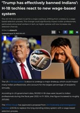 Trump has effectively banned Indians
