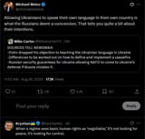 michaeldweiss 16-08-2025 Allowing Ukrainians to speak their own language in their own country is what the Russians deem a concession.