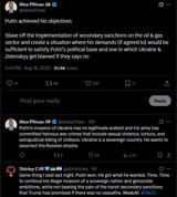 alexplitsas 16-08-2025 Putin achieved his objectives, Stave off the implementation of secondary sanctions on the oil &amp; gas sector and create a situation
