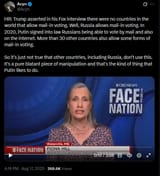 Hill, Trump asserted in his Fox interview there were no countries in the world that allow mail-in voting. Well, Russia allows mail-in voting 17-08-2025 2020, Putin, vote by mail HD