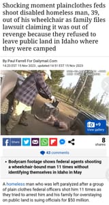 Homeless man wheelchair