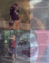 chad vs incel highschool-gym - Collage of photos with a couple kissing in the top left and a man in the bottom left