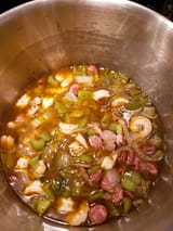 some of my gumbo just before i added the roux