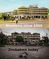 Rhodesia before and after