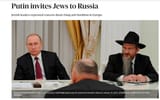 putin invites jews
