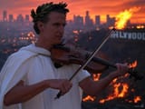 Gavin Newsom plays the fiddle while Los Angeles burns