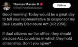 Dual Citizenship disclosure