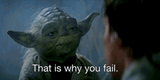 yoda failed why