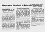 Hitler arrested Baron Louis de Rothschild