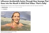 blonde influencer retard swims in shit