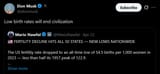 Screenshot 2025-08-20 at 14-19-35 Elon Musk on X Low birth rates will end civilization _ X