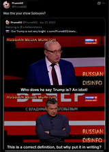 Prune602 19-08-2025 Was this your show Solovyov 27-03-2023 Our Trump is not very bright
