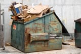 dumpster-container-for-recycling-cardboard-763263473