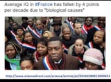 average Iq in france is falling
