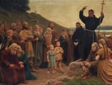 Anskar Converting the Vikings to Christianity, 826 AD by Wenzel Ulrik Tornøe 1844-1907 FN