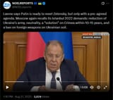 Lavrov says Putin is ready to meet Zelensky, but only with a pre-agreed agenda. Moscow again recalls its Istanbul 2022 demands 21-08-2025 neutrality