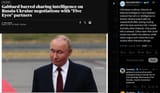 CBS News confirms, Director of National Intelligence Tulsi Gabbard ordered that all U.S. intelligence on Russia-Ukraine peace talks be marked NOFORN, 22-08-2025 Five Eyes partners